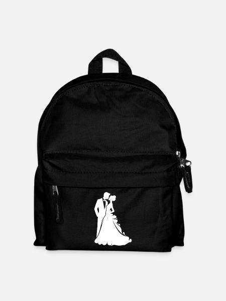 Braut Bräutigam Brautpaar Hochzeit - Kinder Rucksack - Schwarz