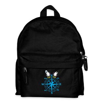 maritime compass seagulls seagull - Kids' Backpack - black - Front