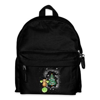 Weihnachten Vegetarisch Kohl Gemüse Erdnuss Xmas - Kinder Rucksack - Schwarz - Vorne