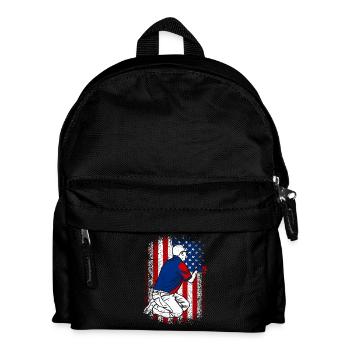Drapeau des États-Unis Femme de ménage américaine du 4 juillet - Sac à dos Enfant - noir - Devant
