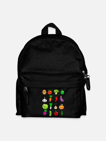 Kawaii Gemüse - Kinder Rucksack - Schwarz