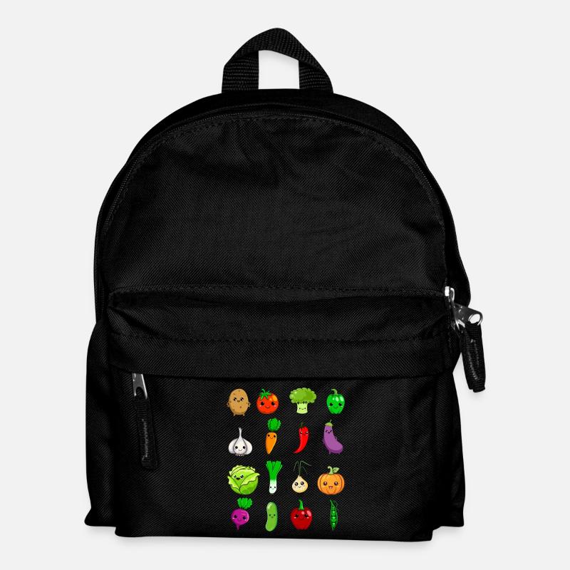 Kawaii Gemüse - Kinder Rucksack - Schwarz