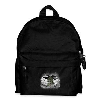 Nature Mountains Mountains Mountain Mountaineers Hike - Kids' Backpack - black - Front