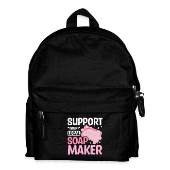 Support your local Soap maker - Kinder Rucksack - Schwarz - Vorne