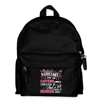 Medical Assistant Run On Caffeine - Kids' Backpack - black - Front