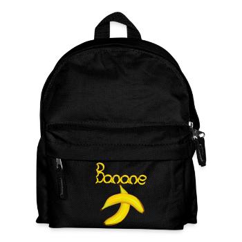 Banane Fruit de la banane - Sac à dos Enfant - noir - Devant