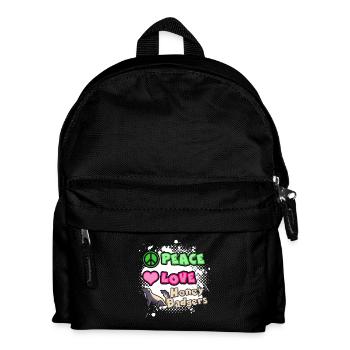Peace Love Honey Badgers - Kids' Backpack - black - Front