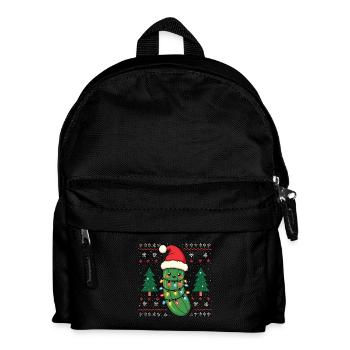 Gurke Weihnachtslichter - hässlicher - Kinder Rucksack - Schwarz - Vorne