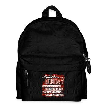Rules For Monday - Kids' Backpack - black - Front