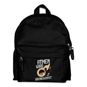 Sousaphon Orchester Musiker Blaskapelle - Kinder Rucksack - Schwarz - Vorne