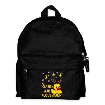 Christmas Rubber Duck Christmas Outfit Funny - Kids' Backpack - black - Front