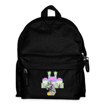 Castle Fairy Tale Rat Medieval Rodent Castle Child - Kids' Backpack - black - Front