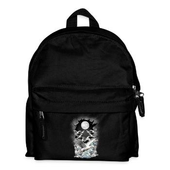 maritime, seagull, seagulls - Kids' Backpack - black - Front