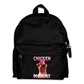 Chicken Mommy Huhn Mom Bäuerin Muttertag Hühner - Kinder Rucksack - Schwarz - Vorne