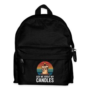 Ask Me About Candles Sunset Art für einen - Kinder Rucksack - Schwarz - Vorne