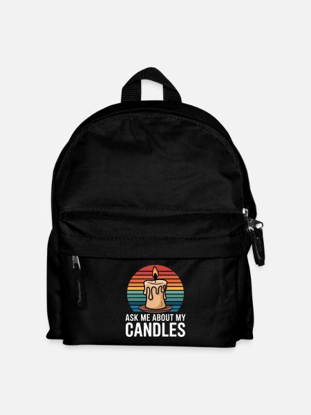 Ask Me About Candles Sunset Art für einen - Kinder Rucksack - Schwarz