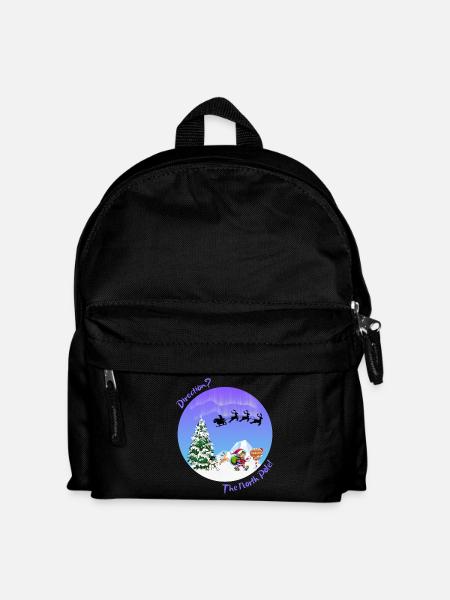 Weihnachtspost. Weihnachtselfen posten. Nordpol - Kinder Rucksack - Schwarz