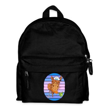 maritim Seefahrt Seemann Matrose Moin Ahoi - Kinder Rucksack - Schwarz - Vorne