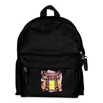Japanese Tori Gate - Kids' Backpack - black - Front