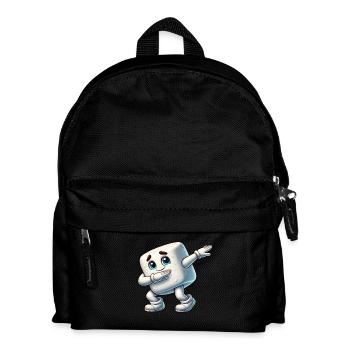 Cute Marshmallow Dab Cartoon - Kids' Backpack - black - Front