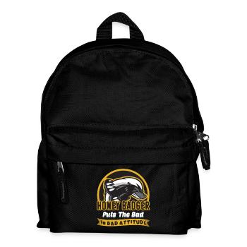 Honey Badger Puts The Bad In Bad Attitude - Kids' Backpack - black - Front