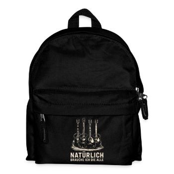 Natürlich brauche ich die alle, Gitarrist Gitarre - Kinder Rucksack - Schwarz - Vorne