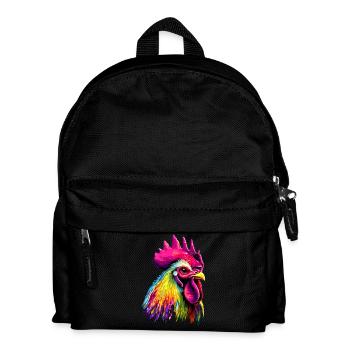 Coq Poulet Papa Poulailler Papa Poulet fermier Poulets - Sac à dos Enfant - noir - Devant