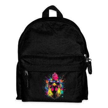 Coq Poulet Papa Poulailler Papa Poulet fermier Poulets - Sac à dos Enfant - noir - Devant