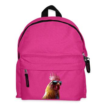 Coq Poulet Papa Poulailler Papa Poulet fermier Poulets - Sac à dos Enfant - fuchsia - Devant