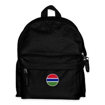 Gambia Gambische Flagge Gambier - Kinder Rucksack - Schwarz - Vorne