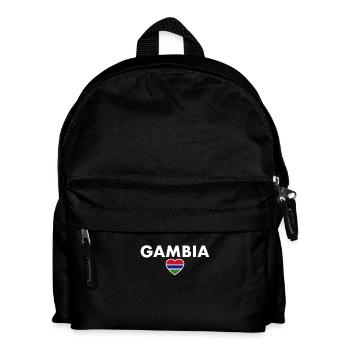 Gambia Gambische Flagge Gambier - Kinder Rucksack - Schwarz - Vorne