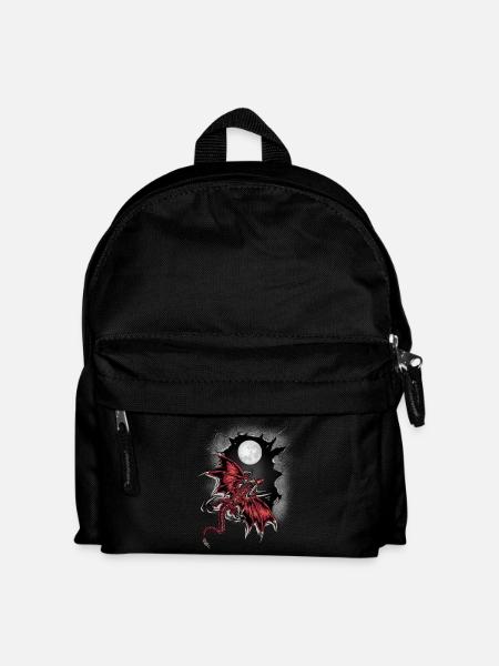 Mond Drachen Drache Fabelwesen - Kinder Rucksack - Schwarz