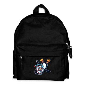 Süßer Cartoon Pinguin Taucher Schnorcheln - Kinder Rucksack - Schwarz - Vorne