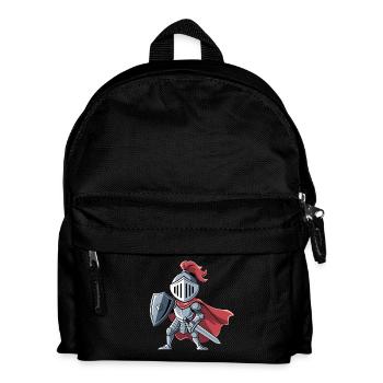 Freundlicher Ritter als Geburtstagsgeschenk Design - Kinder Rucksack - Schwarz - Vorne