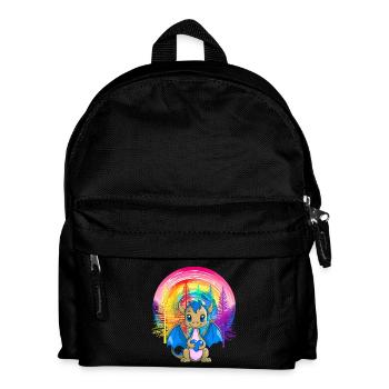 Regenbogen Drache Drachen Kinder Kind - Kinder Rucksack - Schwarz - Vorne