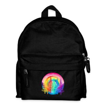 Rainbow Forest LGBT Coniferous Forest Rainbow Flag - Kids' Backpack - black - Front
