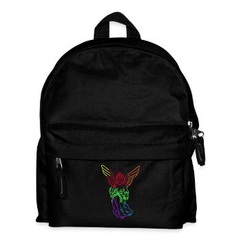 LGBT Rainbow Angel Christmas Rainbow Flag - Kids' Backpack - black - Front