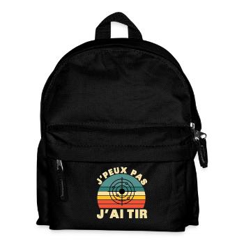 Je peux pas j'ai tir Humour cadeau - Sac à dos Enfant - noir - Devant