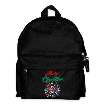 Merry Christmas wishes funny reindeer - Xmas - Kids' Backpack - black - Front