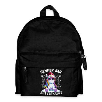 Reindeer was sold out Unicorn Christmas - Kids' Backpack - black - Front