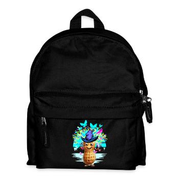 Erdnuss Erdnüsse Kinder Kind Frühling zauber Nuss - Kinder Rucksack - Schwarz - Vorne