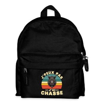 Ich kann nicht, ich habe das Geschenk "Jagdhumor" - Kinder Rucksack - Schwarz - Vorne
