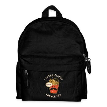 Ich spreche fließend Pommes frites - Kinder Rucksack - Schwarz - Vorne