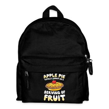 Apple Pie Totally Count As A Serving Of Fruit - Kinder Rucksack - Schwarz - Vorne