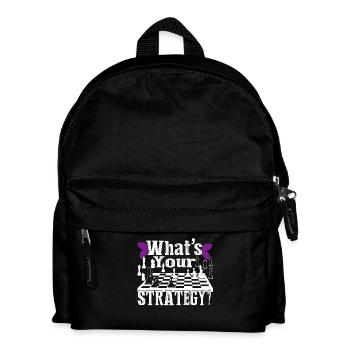 Funny Chess What's Your Strategy - Kids' Backpack - black - Front