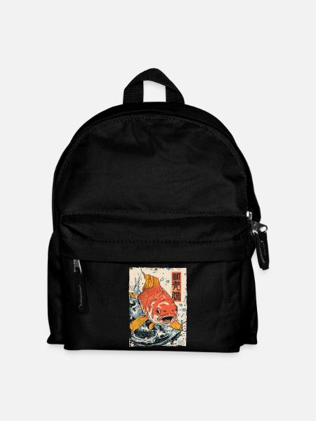 Japanischer Koi-Fisch - Kinder Rucksack - Schwarz