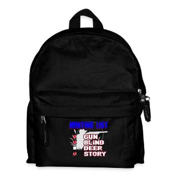 Hunting List Gun Blind Deer Story - Kids' Backpack - black - Front