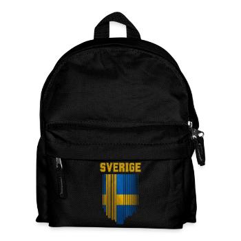 Flagge von Schweden, schwedischer Stolz - Kinder Rucksack - Schwarz - Vorne