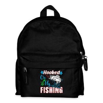 Hooked On Fly Fishing - Kids' Backpack - black - Front