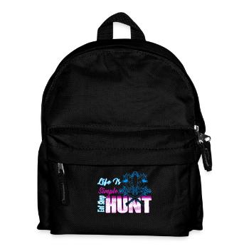 Hunting Life Is Simple Eat Sleep Hunt - Kids' Backpack - black - Front